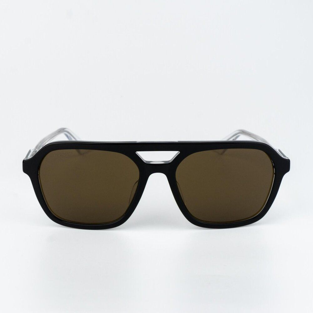 Gucci Women Sunglasses Black Brown Pilot GG1823SA 003 NEW AUTHENTIC